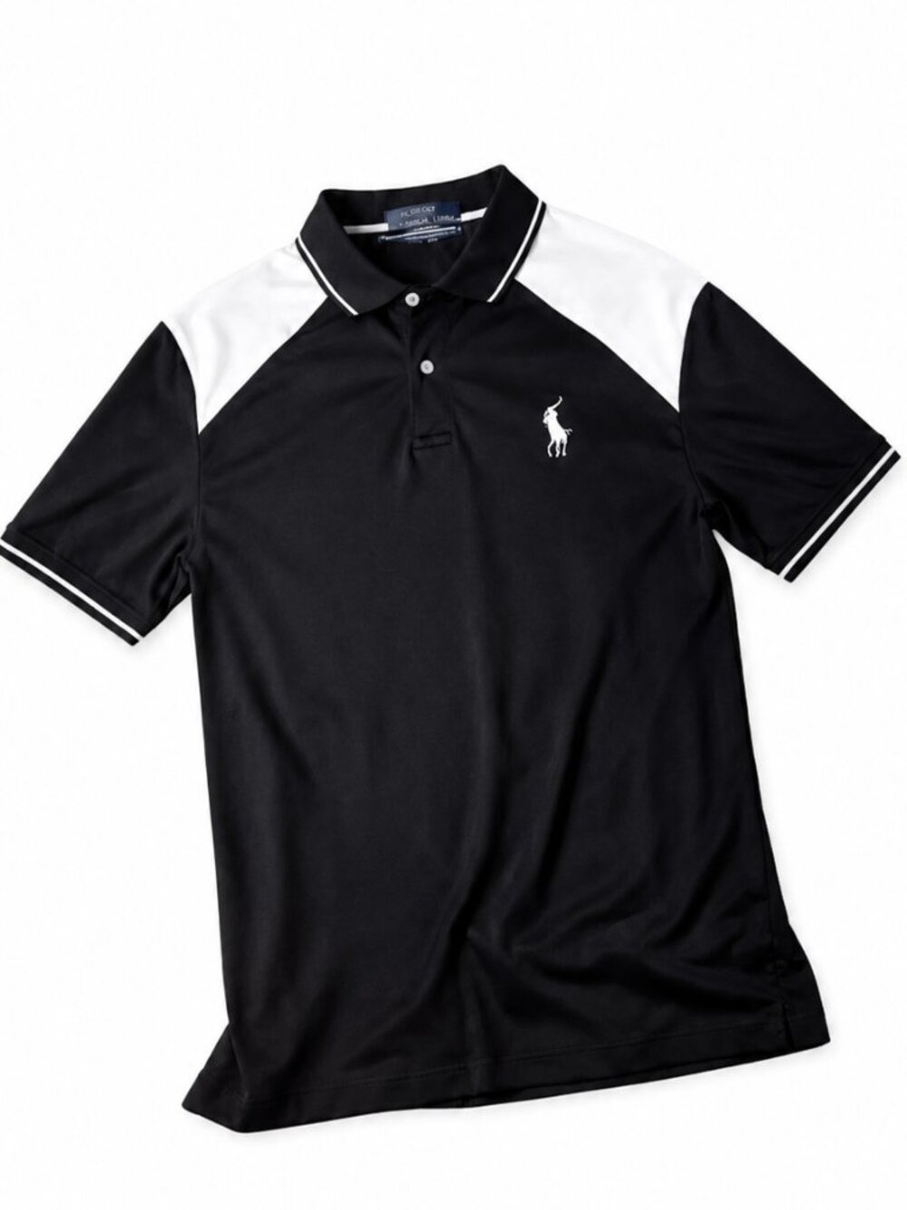 Polo Ralph Lauren Golf Polo Men's Large Black Performance Shirt Moisture Wicking
